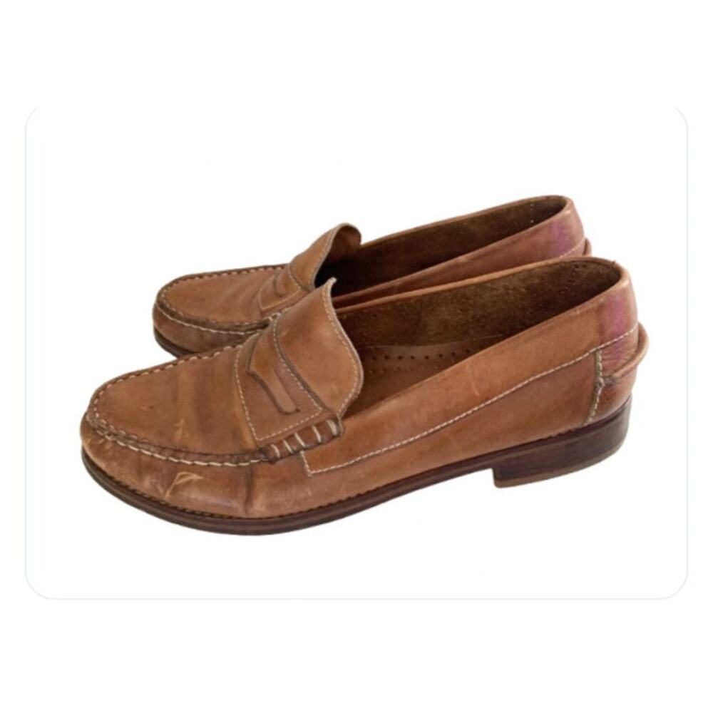 VTG Kinney Men's Leather Penny Loafers Shoes Brown Size 8.5